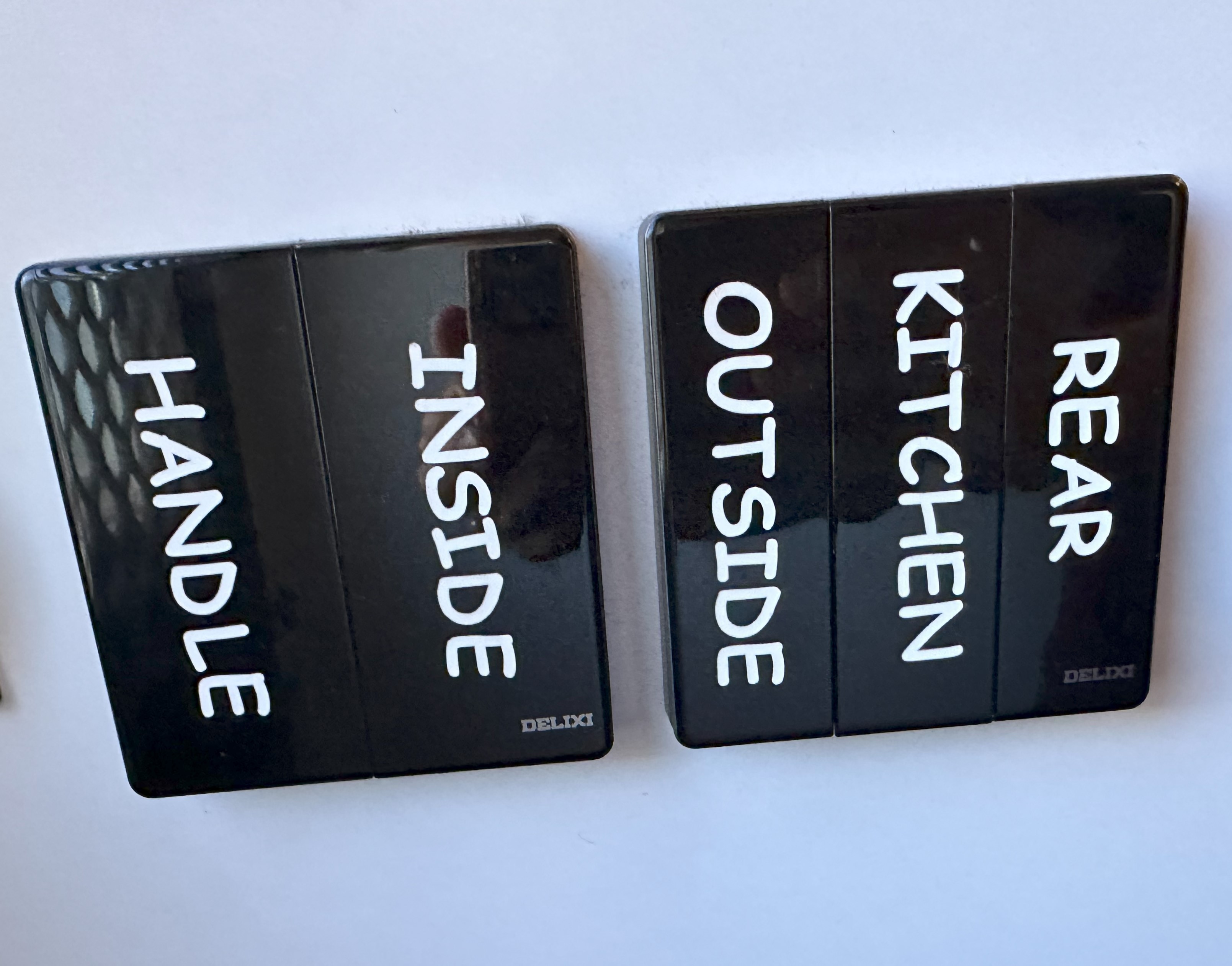 UV-cured identification labels applied to Scout 15 caravan light switches